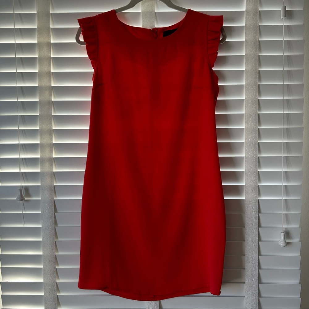 Cynthia Rowley Mini Dress Red Orange Sleeveless Shift Size 2